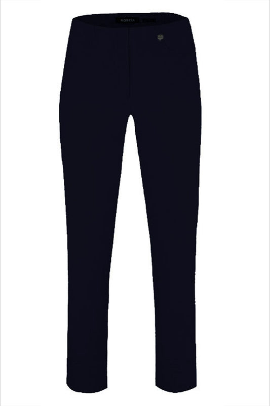 Robell Bella 09 Fleece Lined Trousers Navy 51568-54025-69