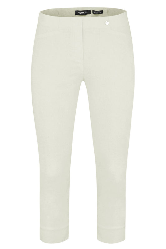 Robell Rose 07 Knee Length Trousers Off White 51636-5499-111