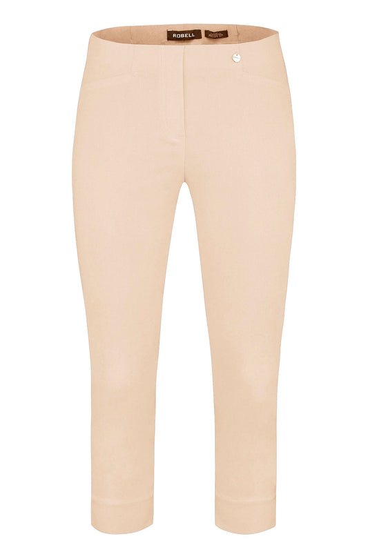 Robell Rose 07 Knee Length Trousers Beige 51636-5499-14