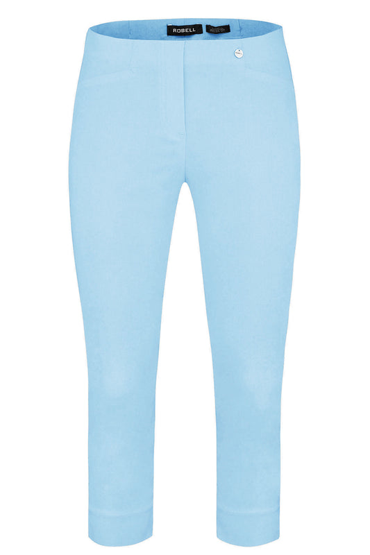 Robell Rose 07 Knee Length Trousers Pale Blue 51636-5499-611