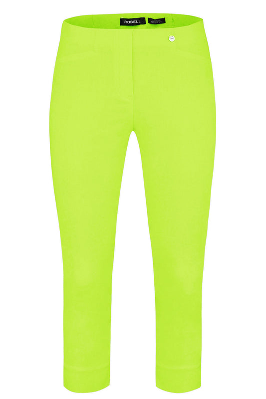 Robell Rose 07 Knee Length Trousers Lime Green 51636-5499-825
