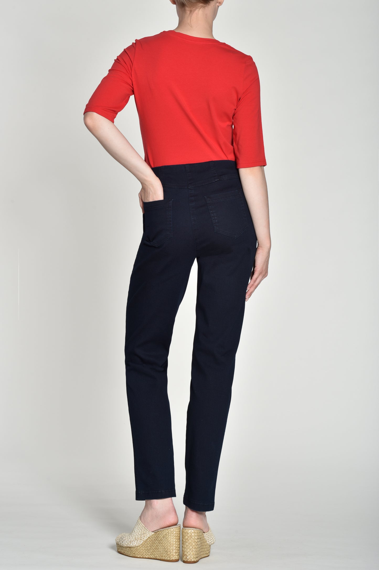 Robell Bella Straight Fit Pocket Jeans Navy 52560-5448-69 31" Leg