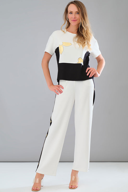 Tricotto White Long-Length Trousers 56151