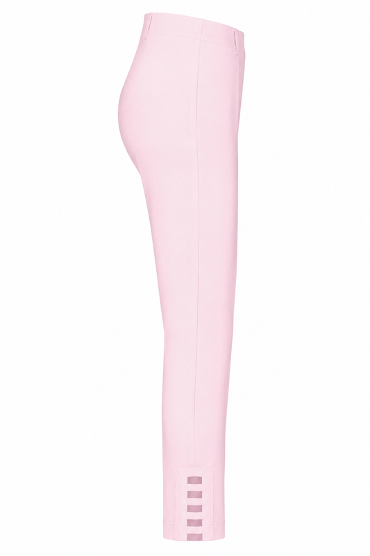 Robell Lena 09 Cut Out Detail Trousers Petal Pink 52550-5499-41