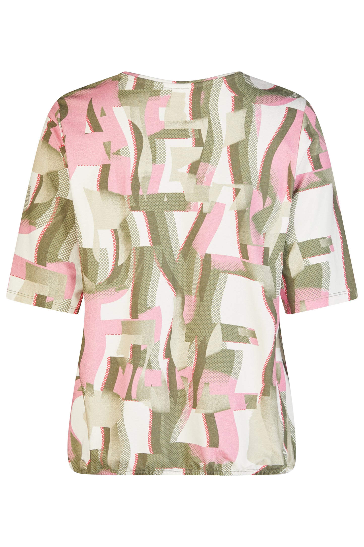 Barbara Lebek Abstract Print Top Khaki 62020062-651