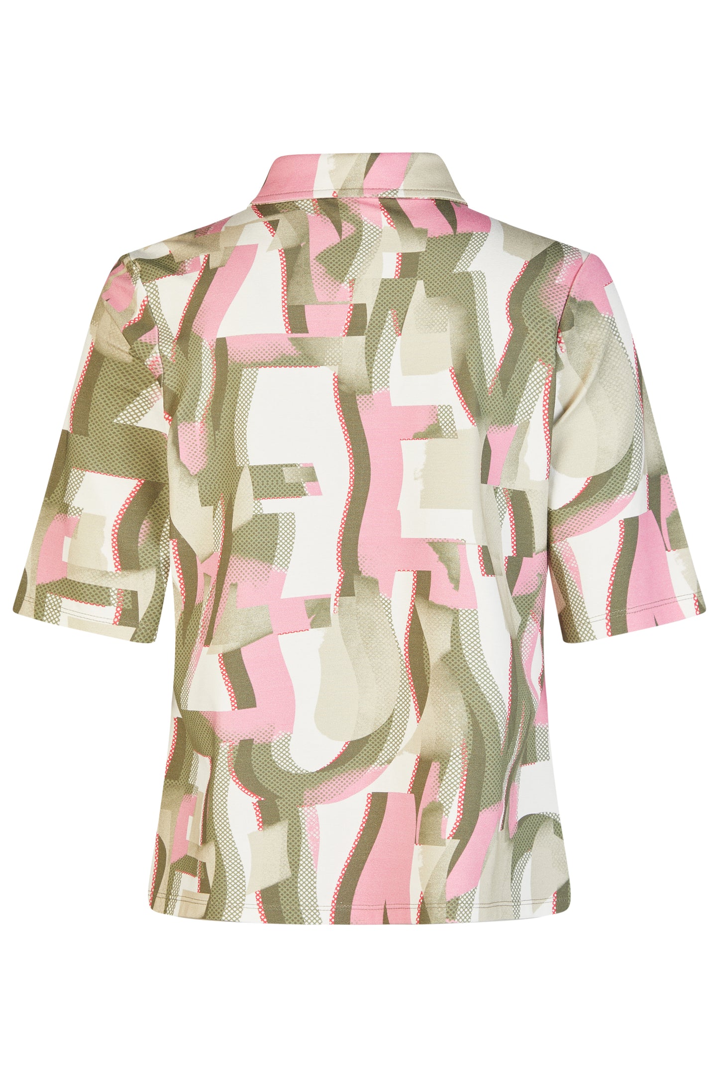 Barbara Lebek Abstract Polo Shirt Khaki 62030062-651