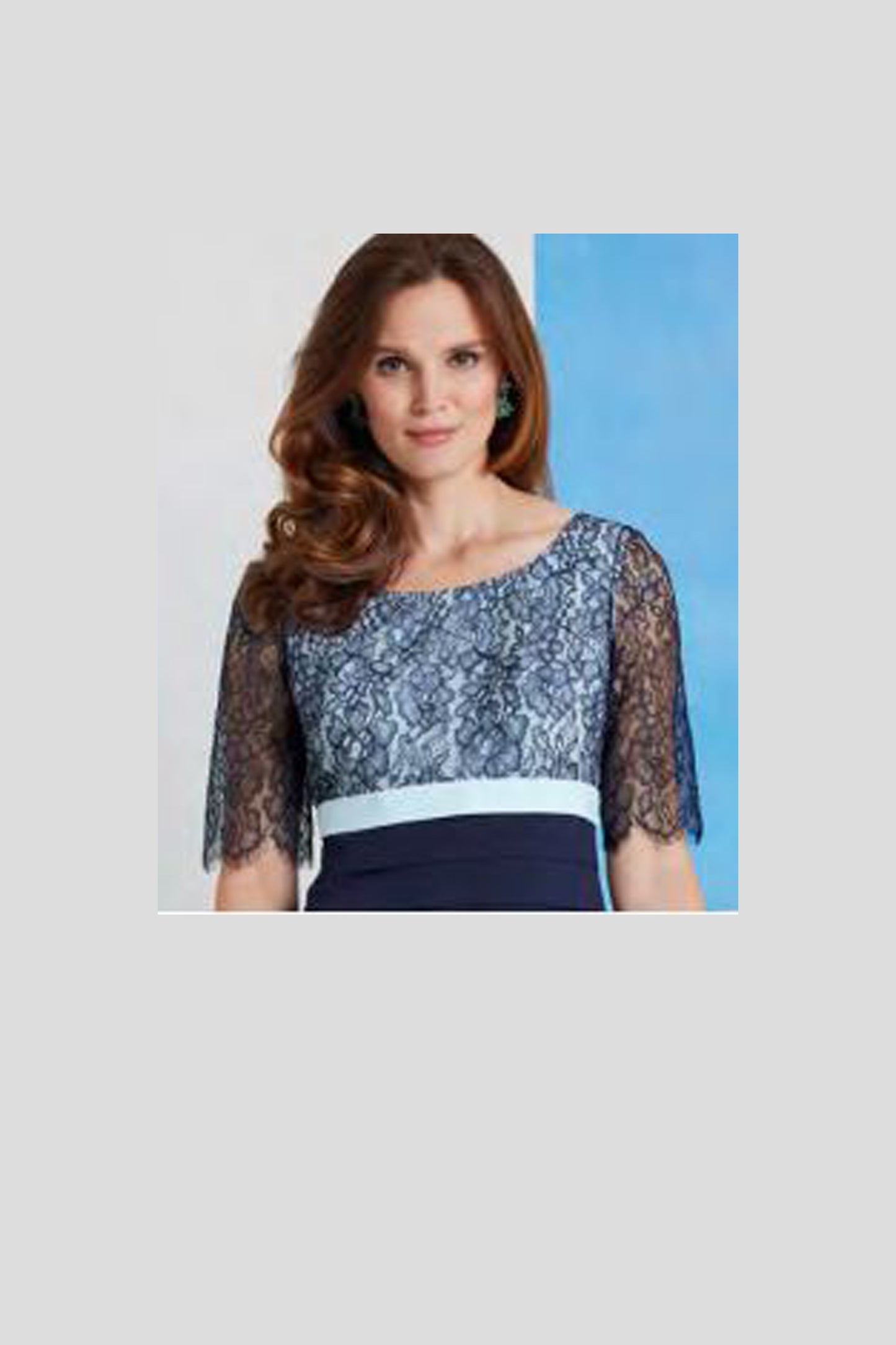 Condici Layered & Lace Detail Two Piece Serene Blue 71072N