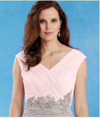 Condici Ruched Dress with Chiffon Jacket Plush Peony/Moonlight 71092C-859