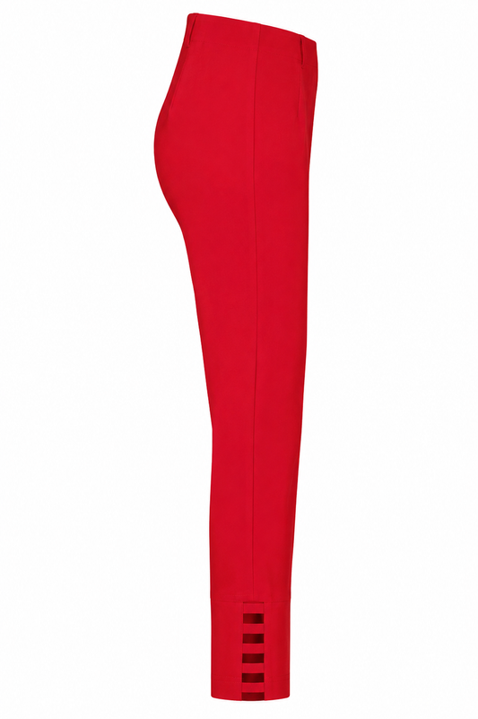 Robell Lena 09 Cut Out Detail Trousers Red 52550-5499-40