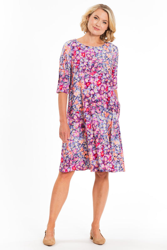 AINO Floral Print Dress Purple Fiorina-Viola-440