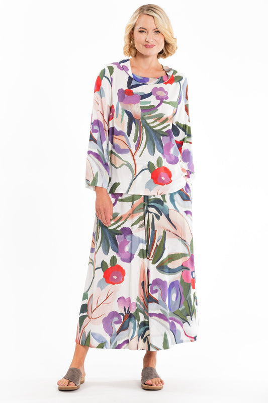 AINO Wide Leg Print Trousers Multi Laria-Romance-062