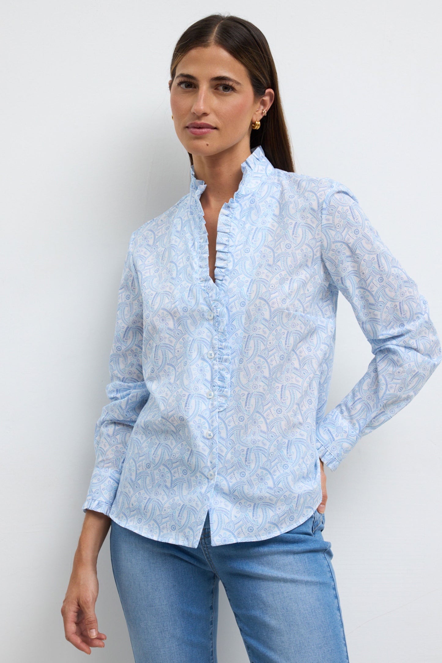 Bariloche Paisley Print Shirt Azul Algaba