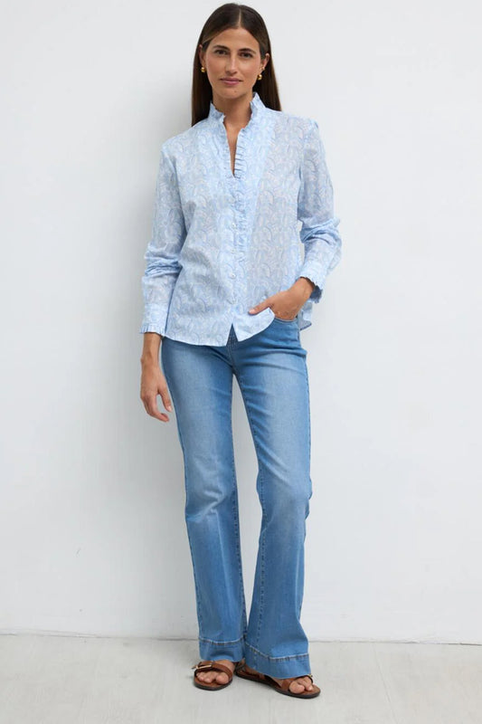 Bariloche Paisley Print Shirt Azul Algaba