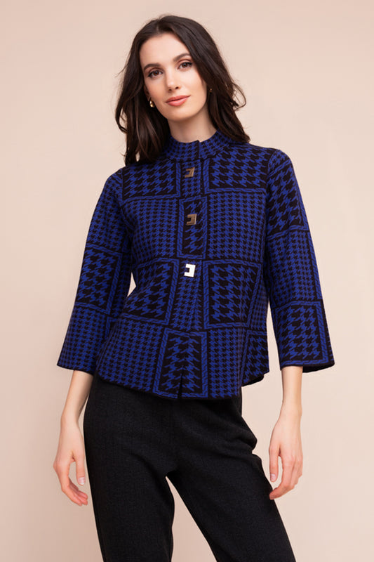 Alison Sheri Cardigan Cobalt/Black A48357