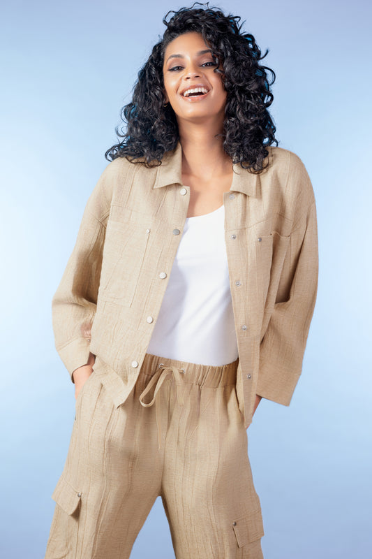 Alison Sheri Short Jacket Sand A47007