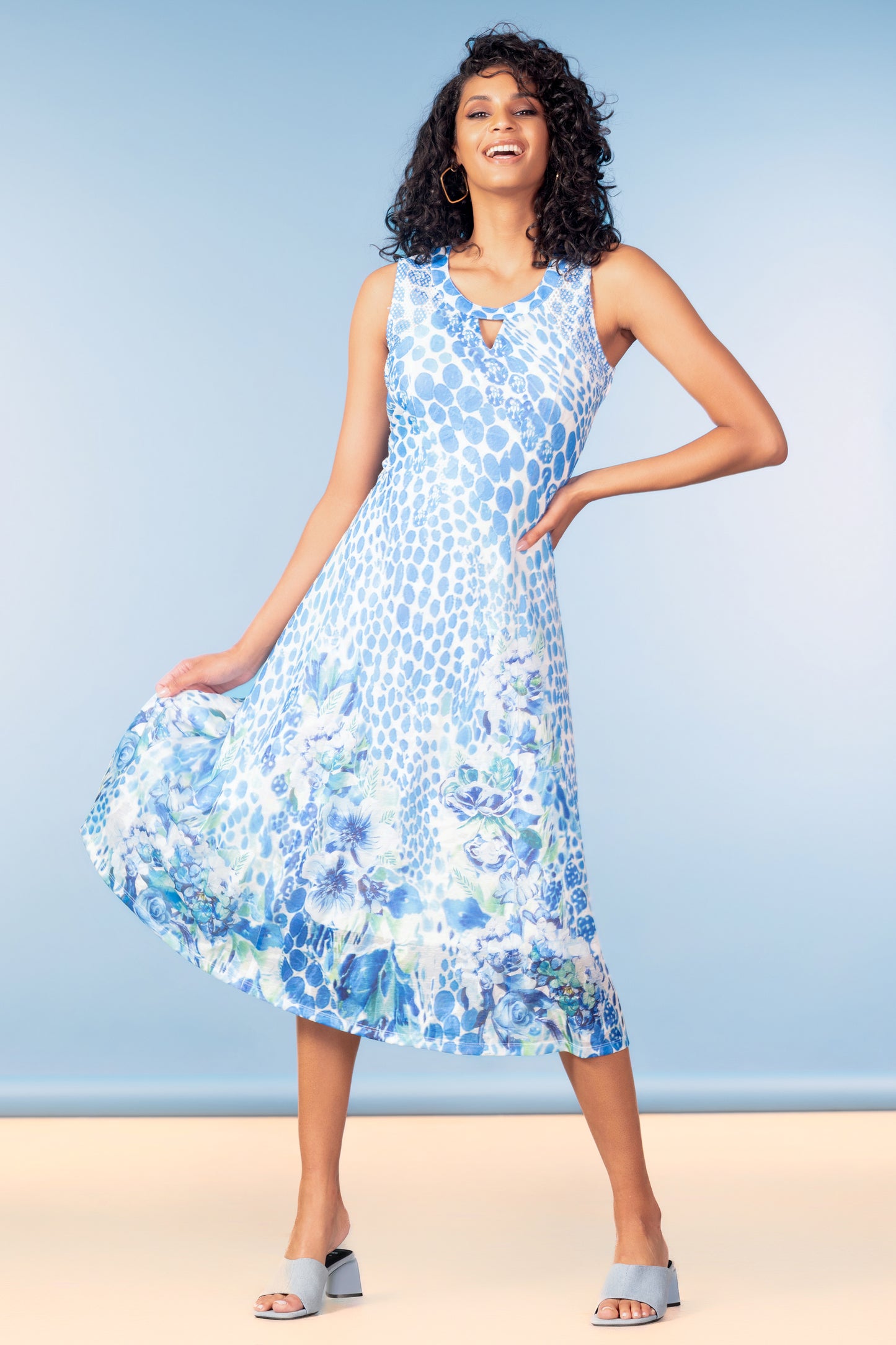 Alison Sheri Sleeveless Abstract Dress A47635