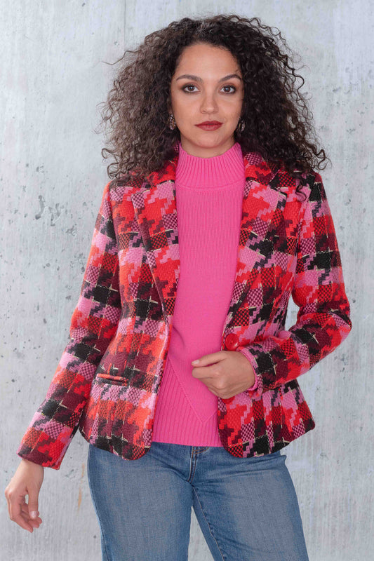 Alison Sheri Geometric Print Blazer Multi A44148