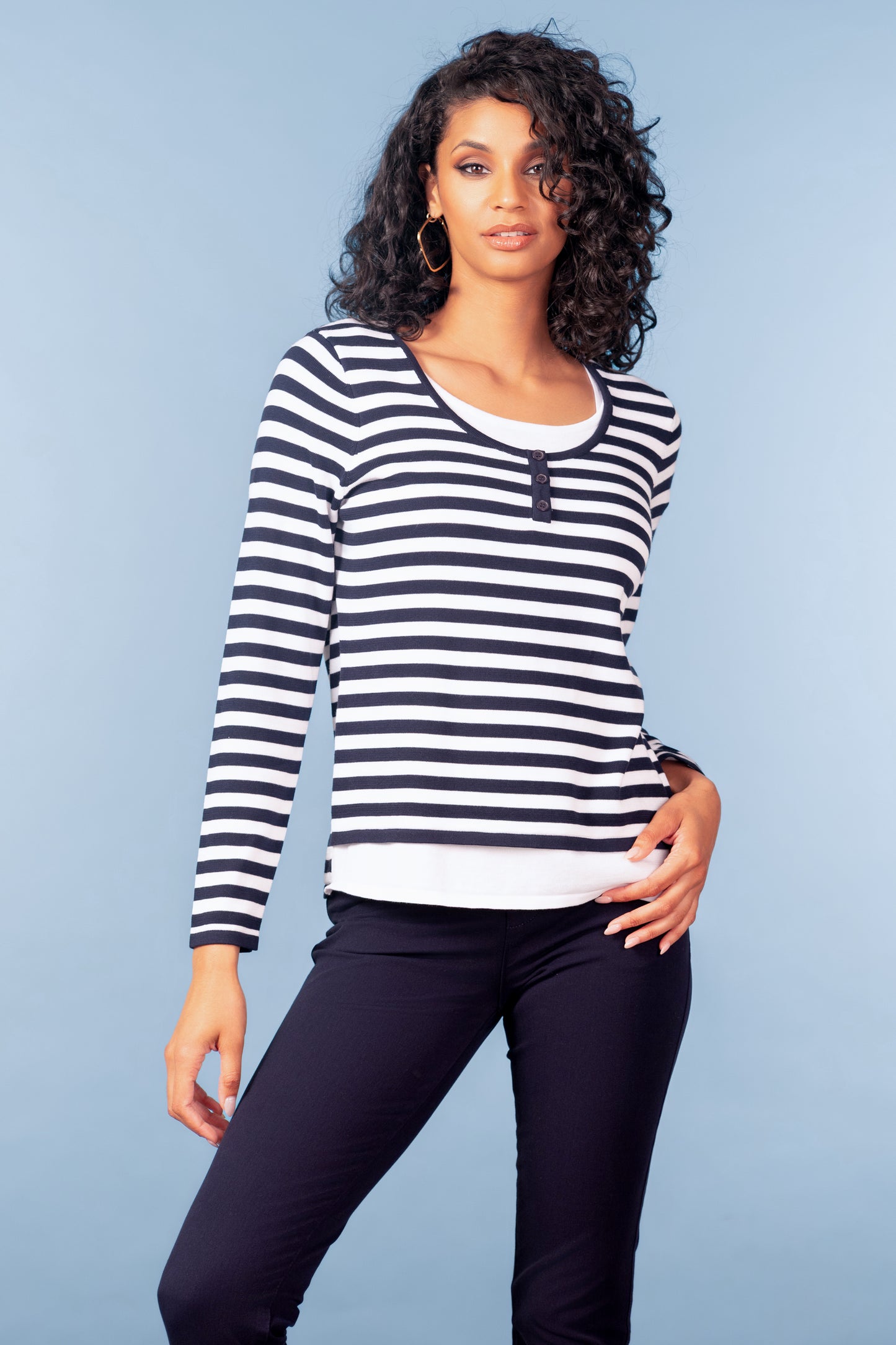 Alison Sheri Striped Top A47488