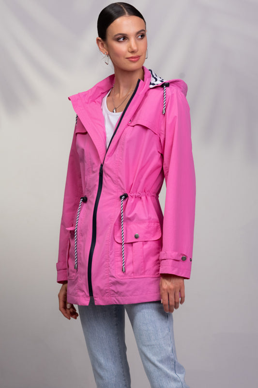 Alison Sheri Waterproof Hooded Jacket Fuchsia A45126