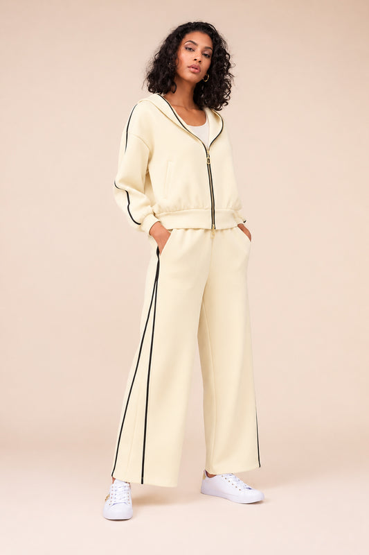 Alison Sheri Zip Up Cardigan Ivory A48036