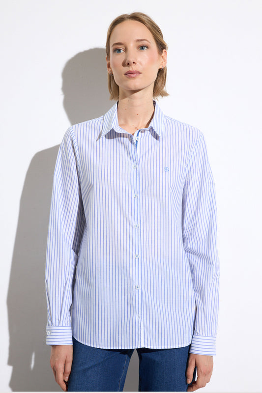 Bariloche Pin Stripe Altair Shirt Azul Altair