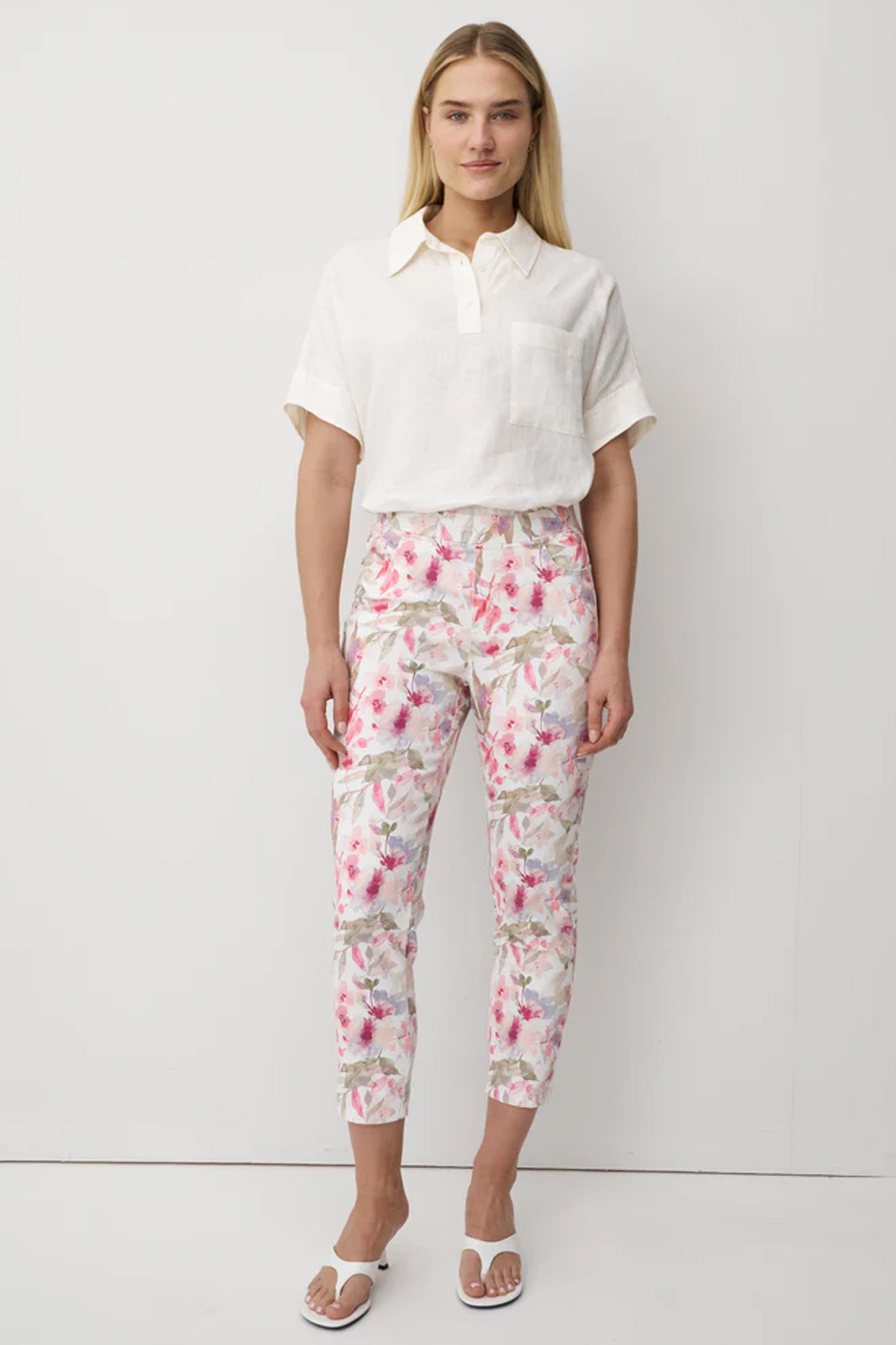 Anna Montana Angelika 7/8 Jump In Slim Trousers Whiterose 5615