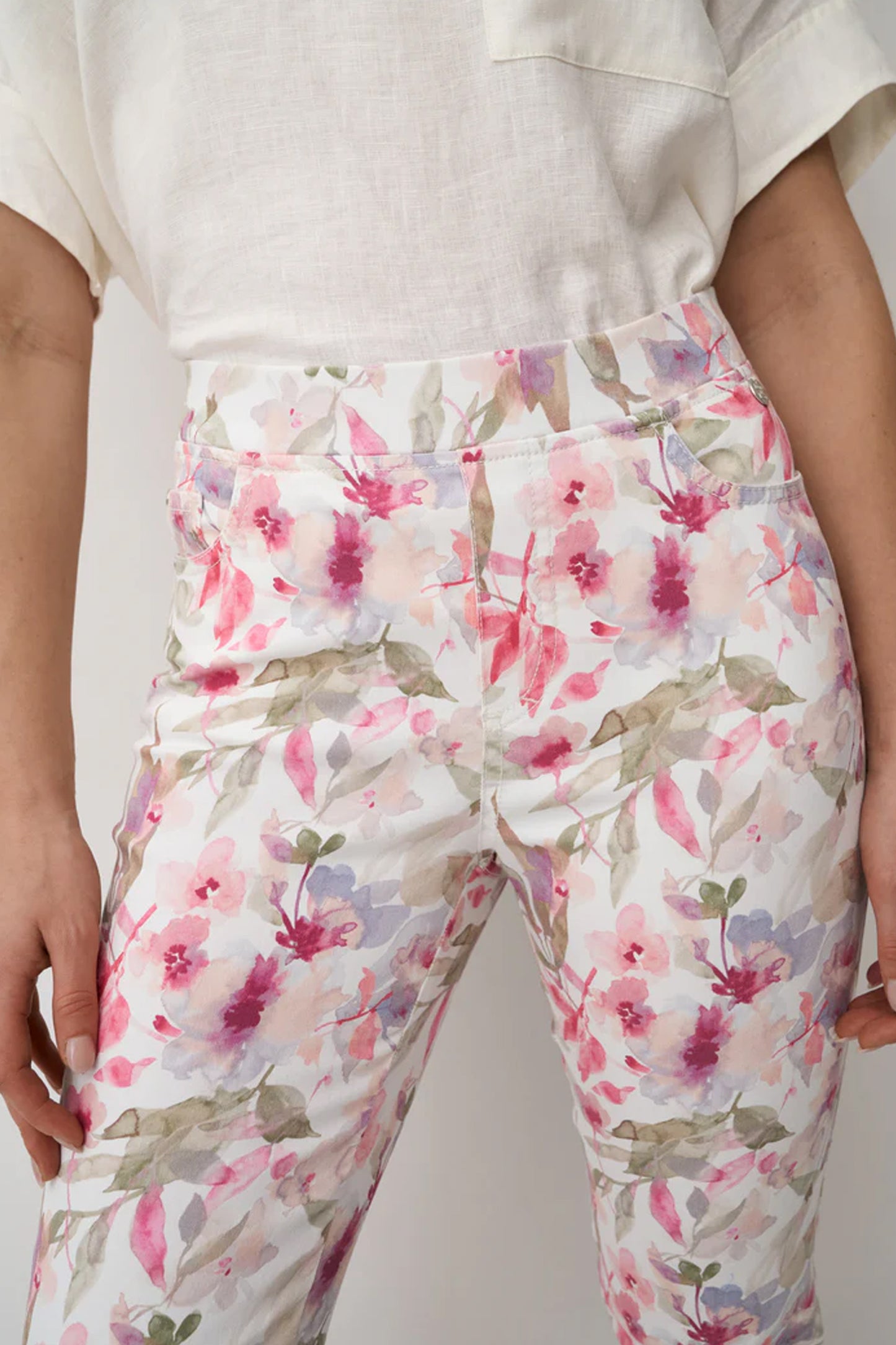 Anna Montana Angelika 7/8 Jump In Slim Trousers Whiterose 5615