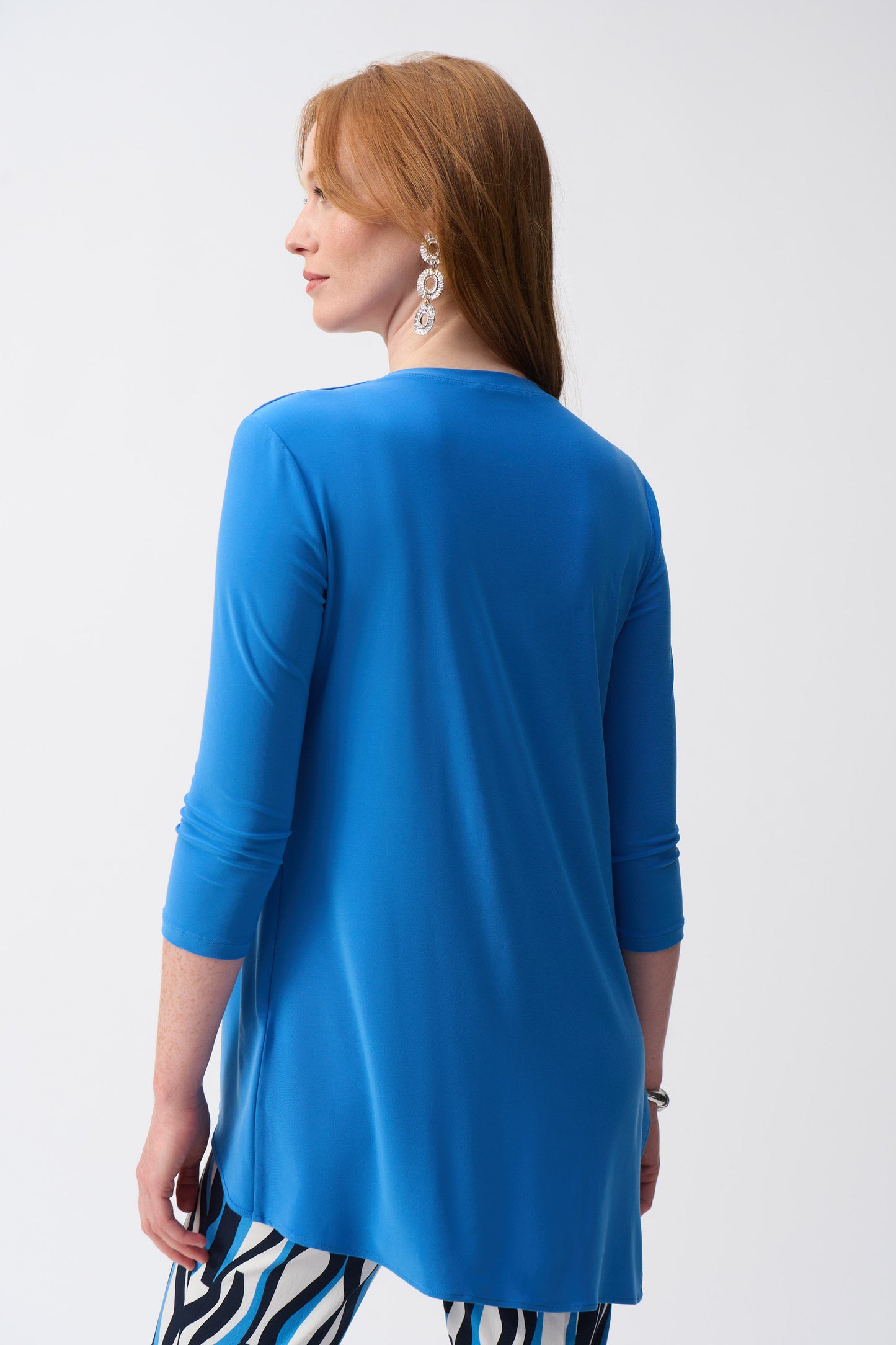 Joseph Ribkoff Asymmetric Tunic Coastal Blue 161066-4360