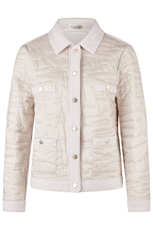 Barbara Lebek Quilted Button Jacket Almond 36520052-903