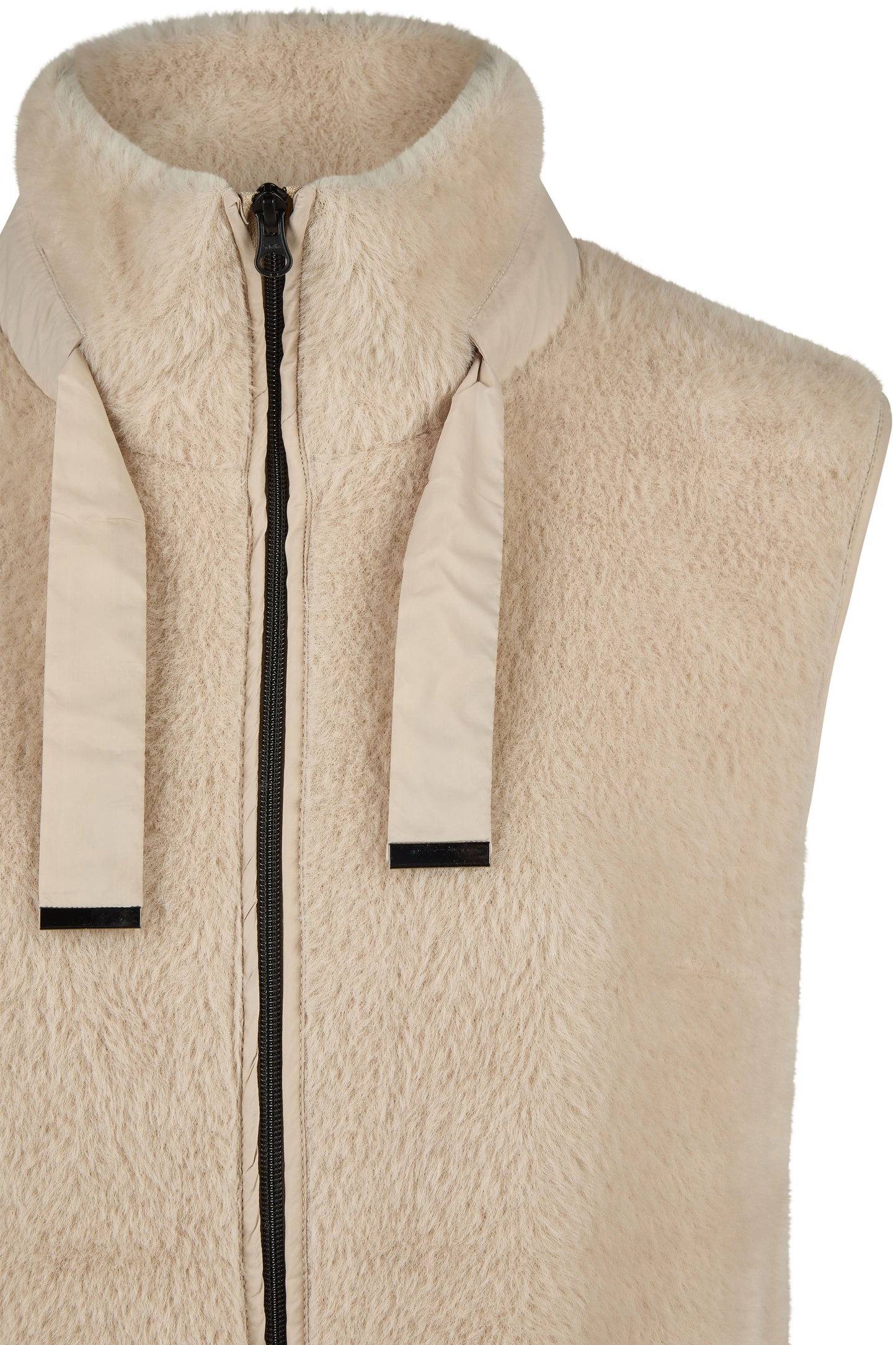 Barbara Lebek Fleece Gilet - Sand - 36870052-243