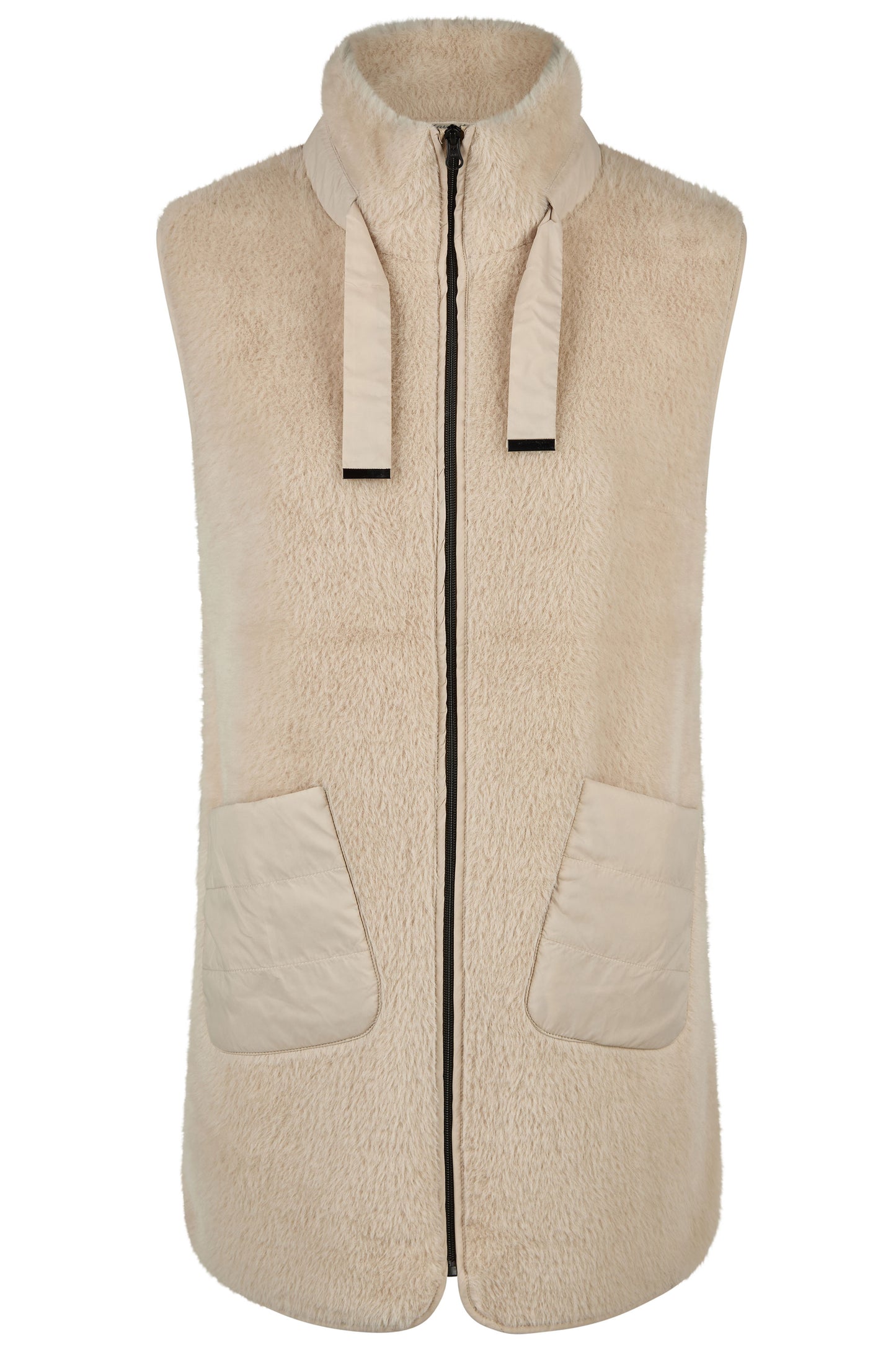 Barbara Lebek Fleece Gilet - Sand - 36870052-243