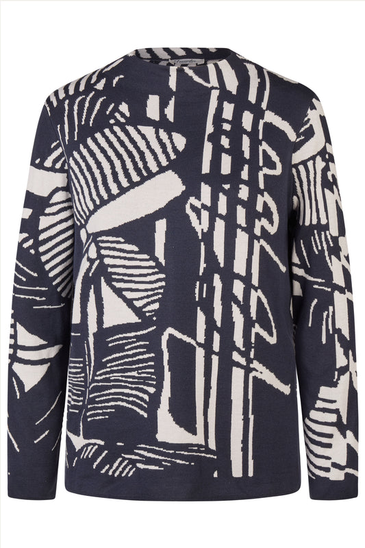 Barbara Lebek  Abstract Sweater - Navy - 36790052-870