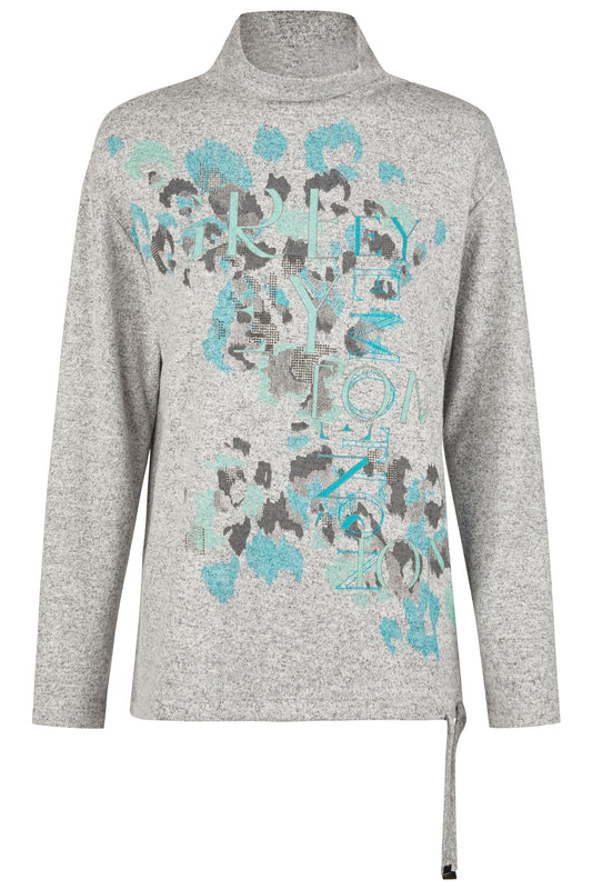 Barbara Lebek Classic Sweater Steel 41100052-923
