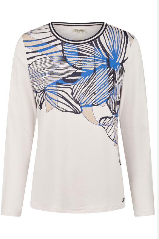 Barbara Lebek Floral Print Top - Almond - 36700052-903