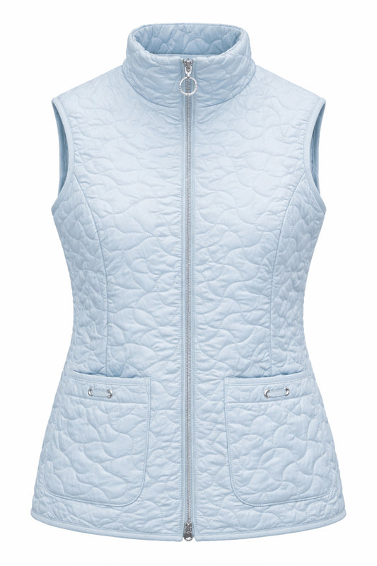 Barbara Lebek  Quilted Gilet Sky Blue 50740062-727
