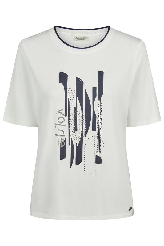 Barbara Lebek Short Sleeved Top Off-White 55640062-120