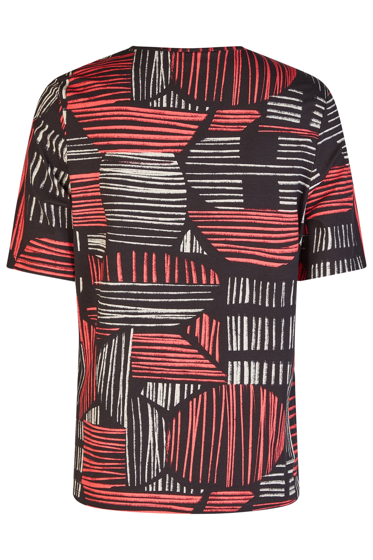 Barbara Lebek Abstract Bold Printed Top Red 56230062-458