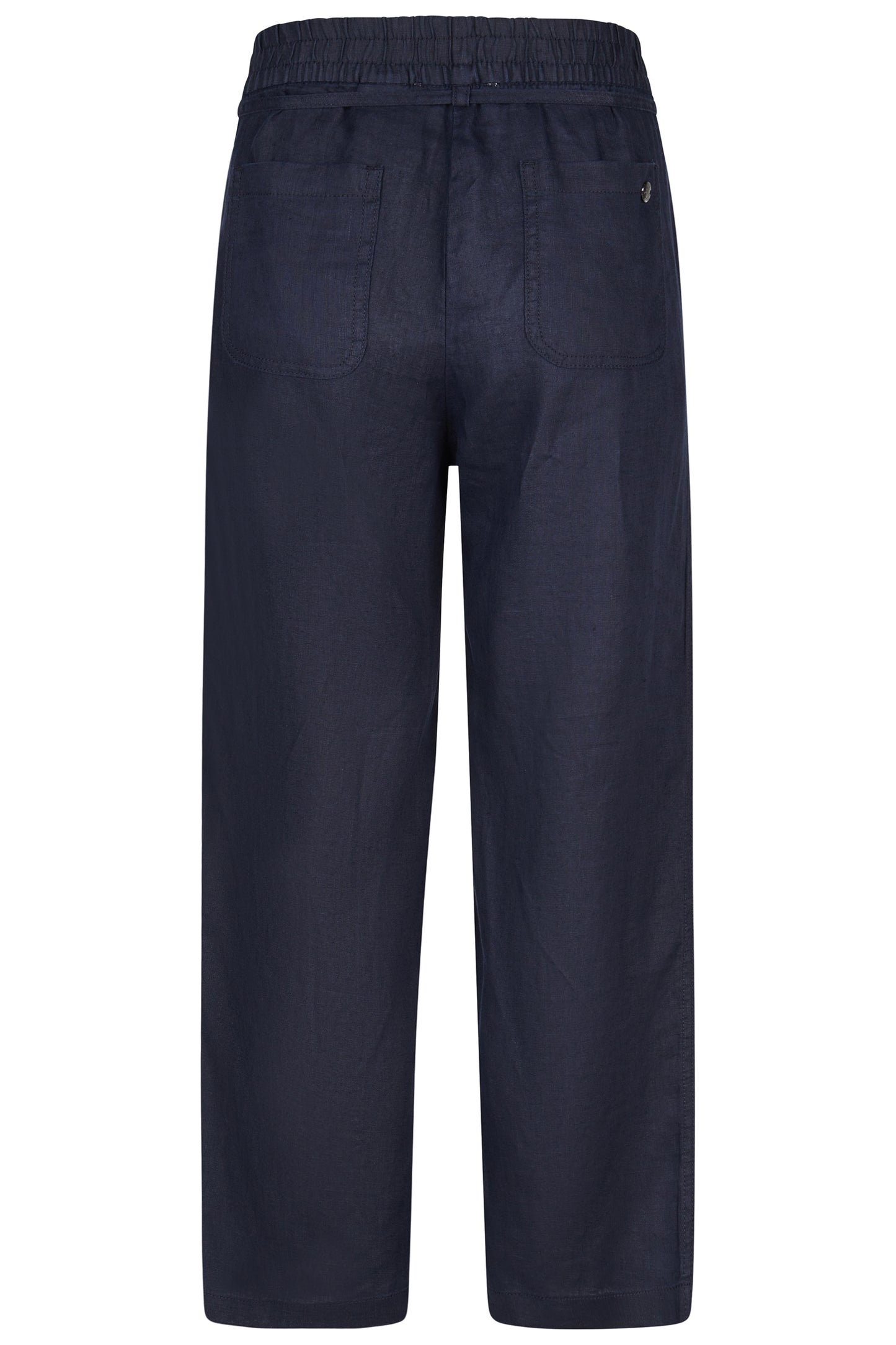 Barbara Lebek Wide Leg Linen Trousers Navy 56750062-870