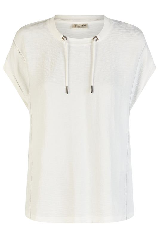 Barbara Lebek Toggle Detail Blouse White Sand 57560062-227