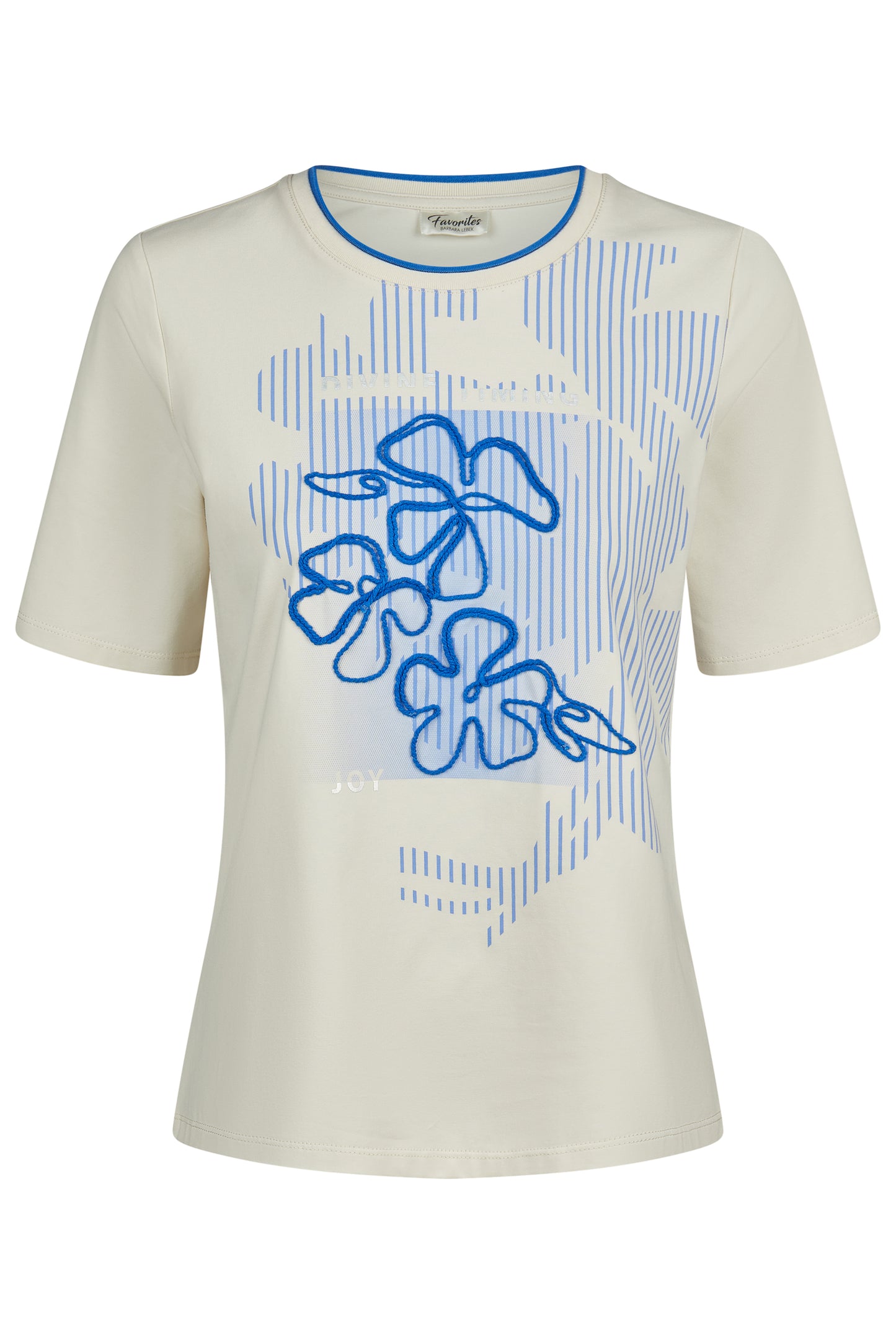 Barbara Lebek Printed Top White Sand 57630062-227
