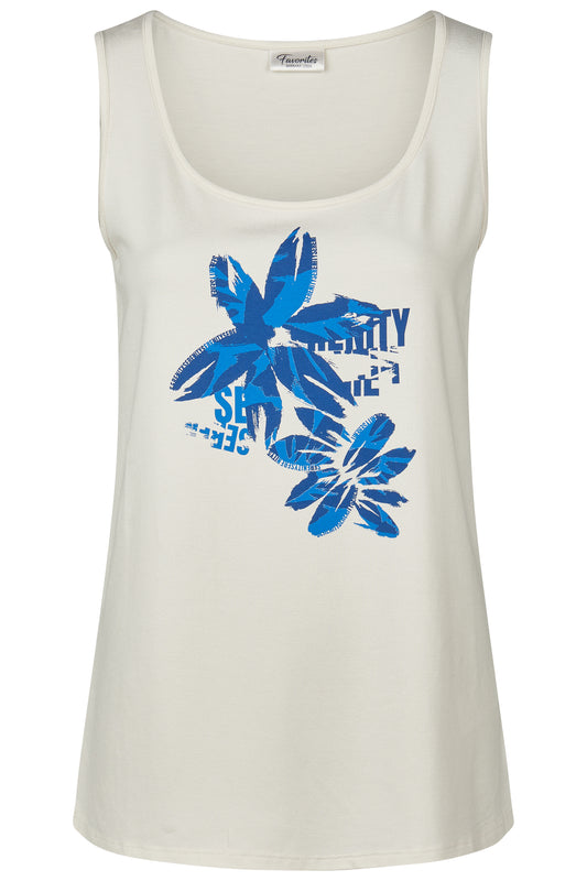 Barbara Lebek Floral Motif Top Sand 57640062-227