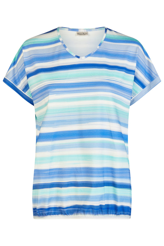 Barbara Lebek Striped Top Ocean Blue 62540062-771