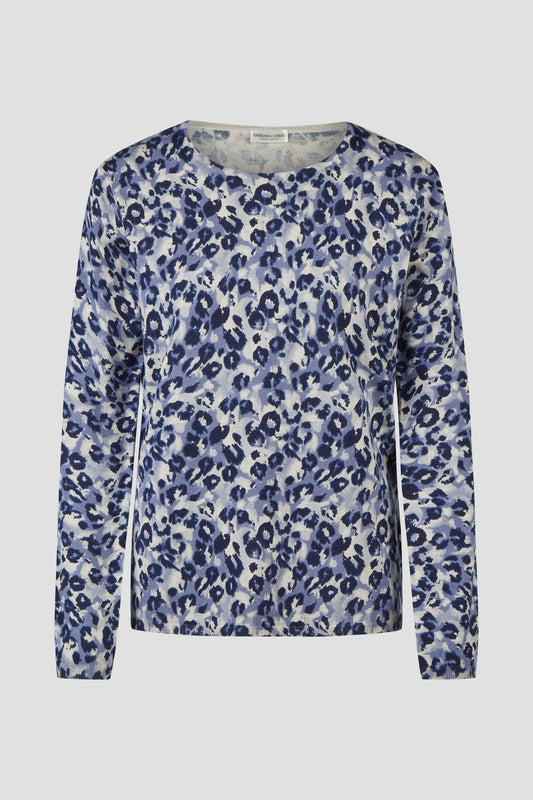 Barbara Lebek Animal Print Sweater Panna Cotta 25251062-906