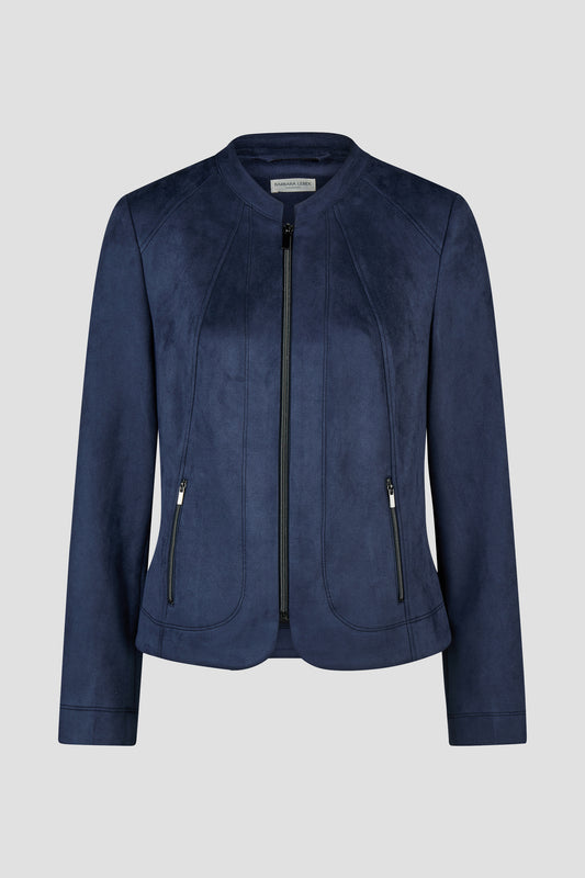 Barbara Lebek Faux Suede Blazer Navy 15851062-870