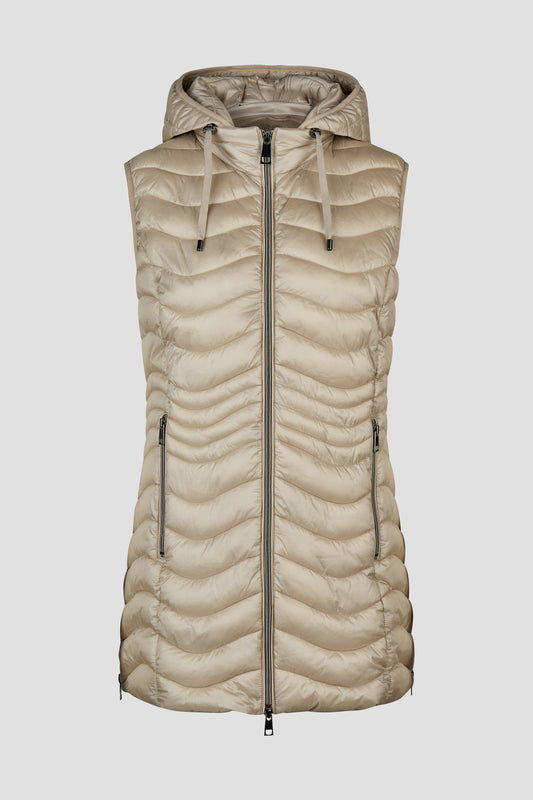 Barbara Lebek Down Free Hooded Gilet Sand 11120062-242