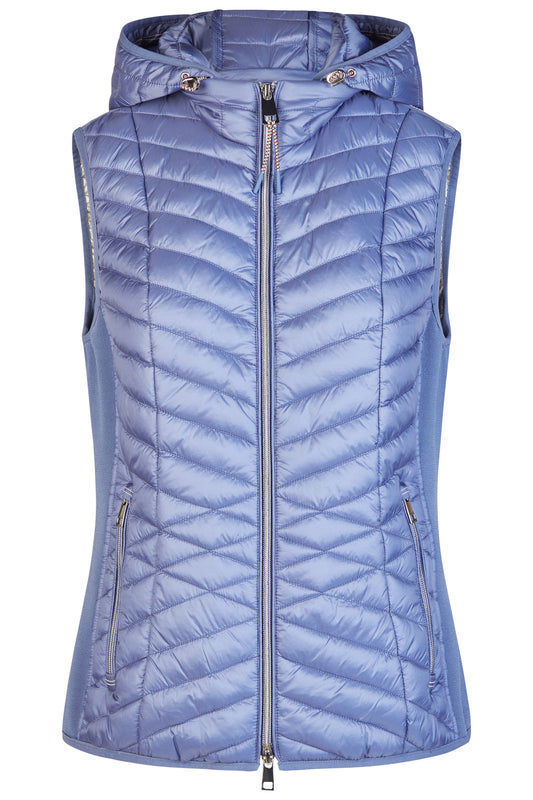 Barbara Lebek Gilet With Hood Electric Blue 50720062-775