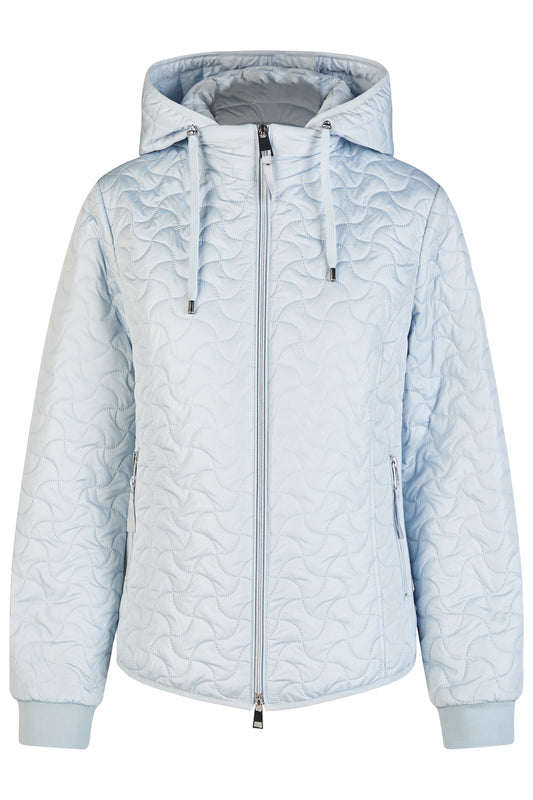 Barbara Lebek Quilted Jacket With Hood Sky Blue 50570062-727