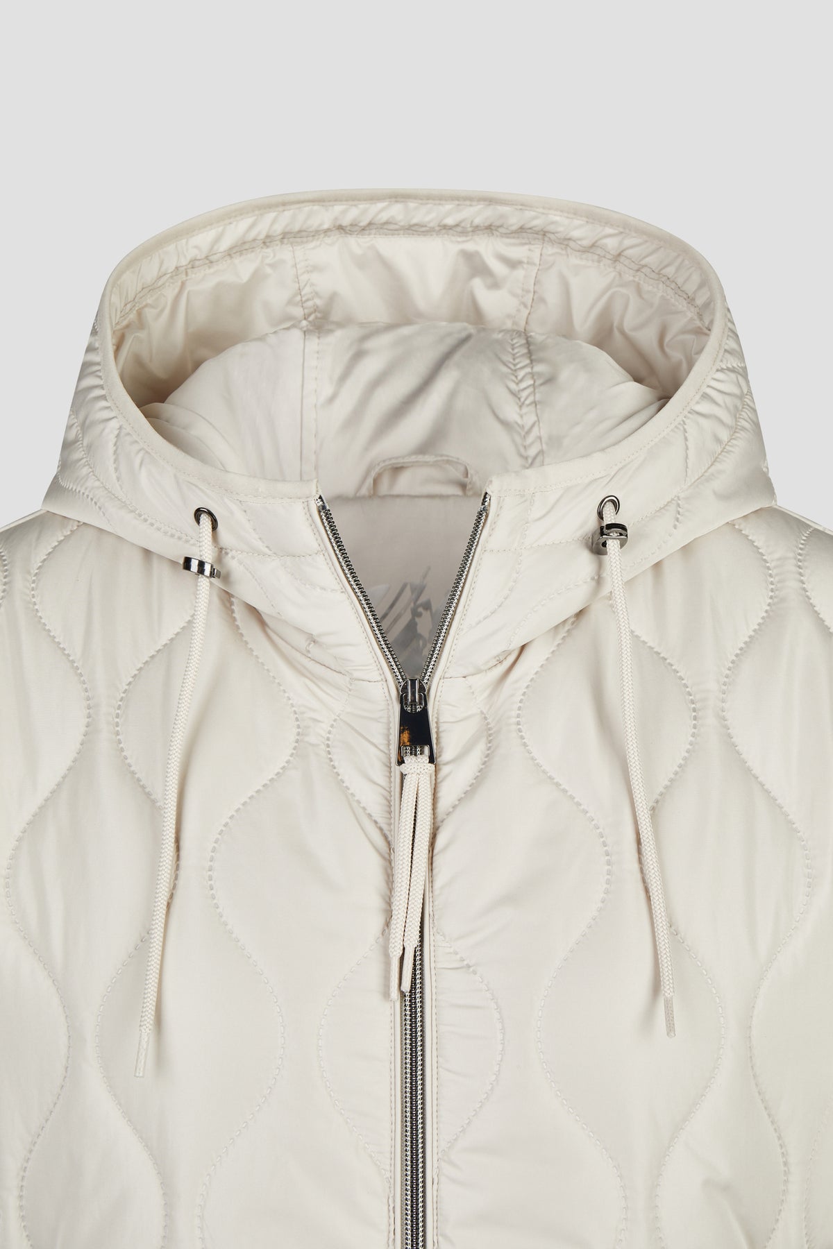 Barbara Lebek Sandwich Quilted Hooded Jacket Cream 10990062-220