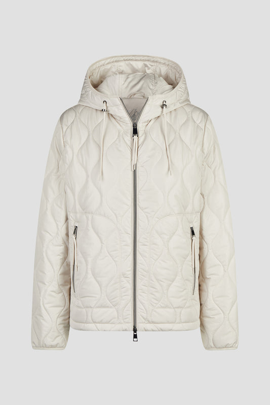 Barbara Lebek Sandwich Quilted Hooded Jacket Cream 10990062-220