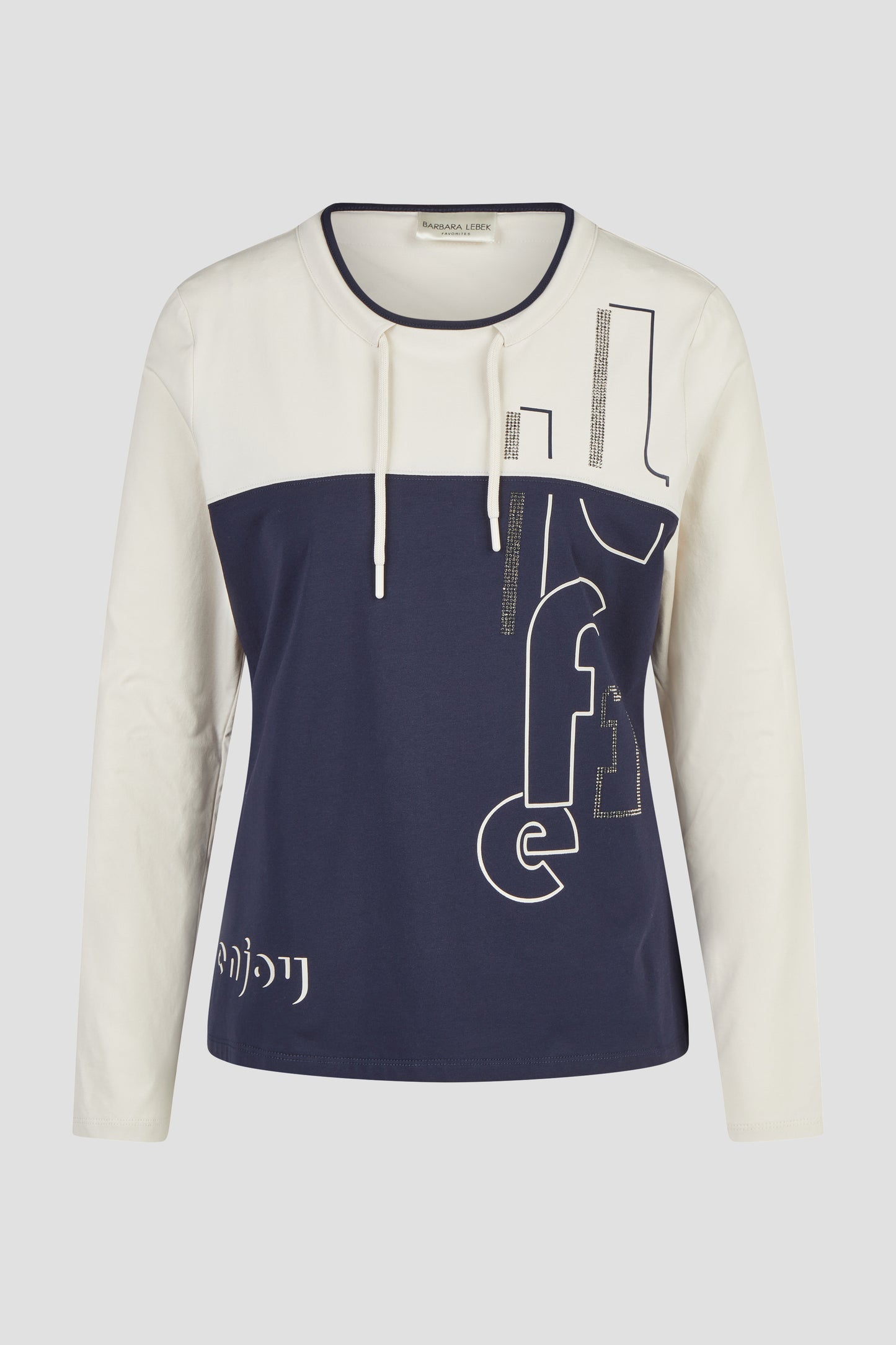 Barbara Lebek Colour Block Sweater Panna Cotta/Navy 16461062-906